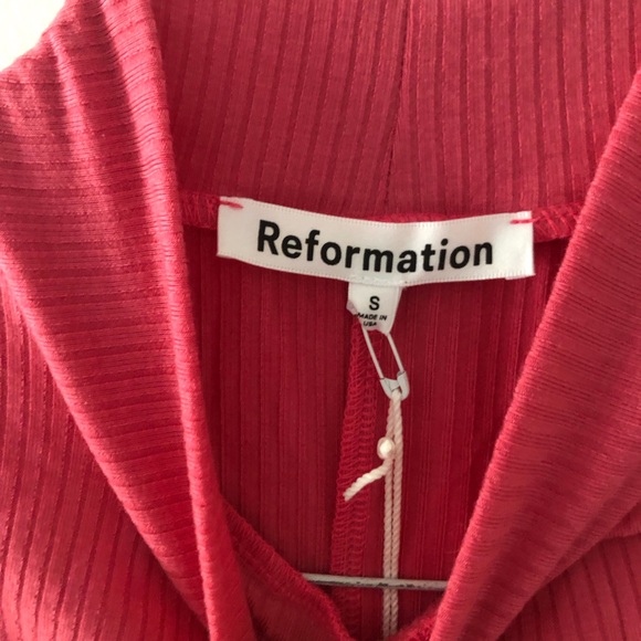 NWT Reformation Skyler Knit Sleeveless Mini Dress in Snapdragon Pink Size Small - Picture 5 of 13